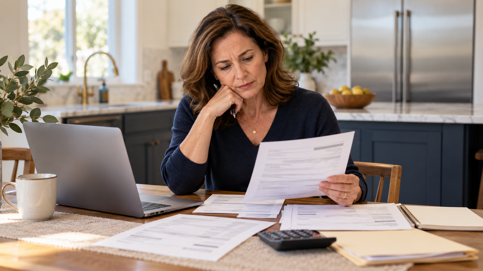 Consumidor revisa documentos de compra y cargos en disputa